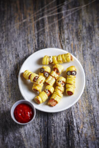 Hot-dog momies pour Halloween Hot-dog momies pour Halloween