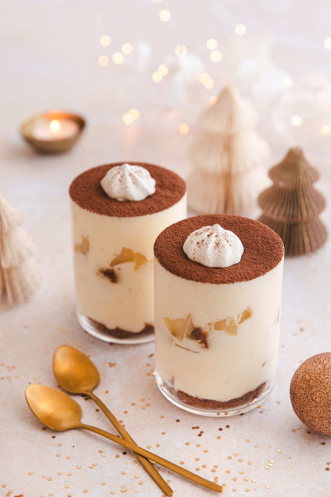 Verrine à la poire et pain d'épices façon tiramisu
